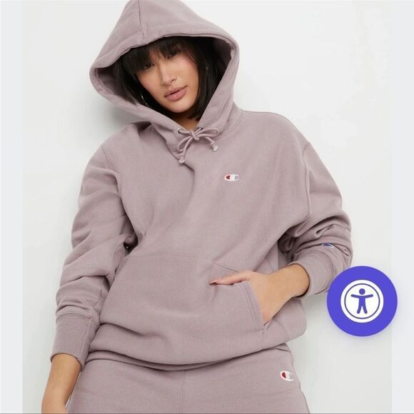 NWOT Champion Reverse Weave Mauve/Dusy Pink Hoodie Size S - Picture 5 of 13